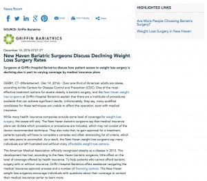 Griffin Hospital Bariatrics discusses patient access to weight loss surgery procedures.